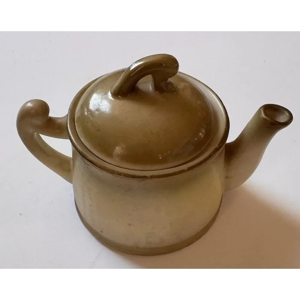 Small Antique Porcelain Creamer Tea Pot Flowers Made in Slovakia 4/5
